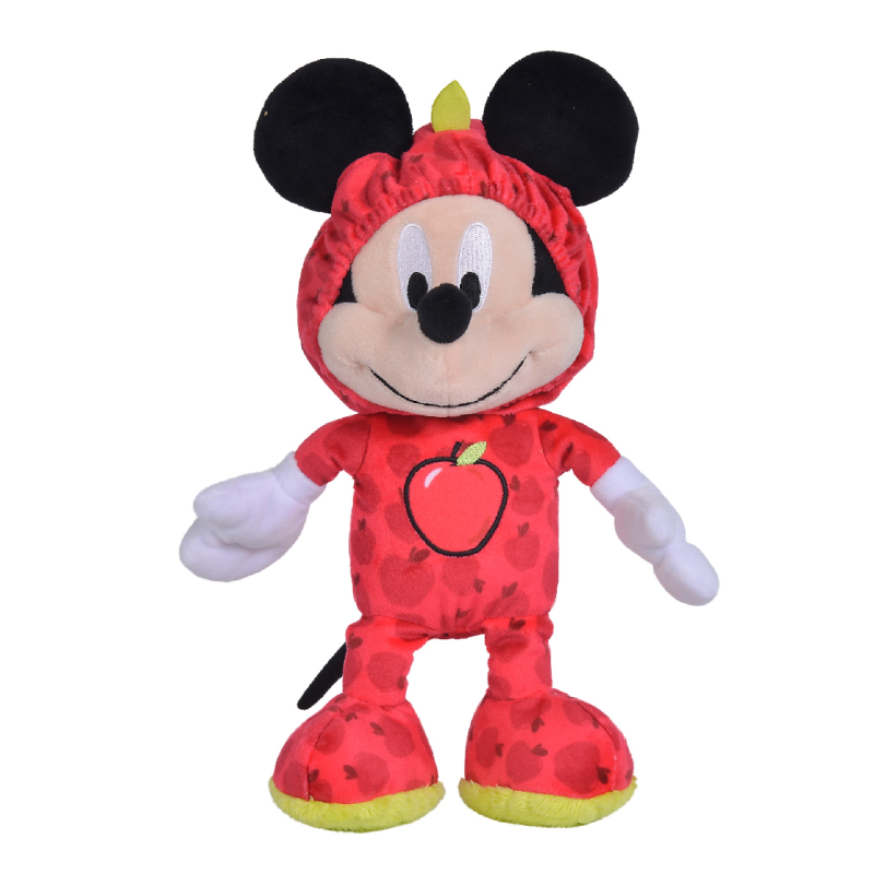  mickey souris peluche pomme rouge 25 cm 